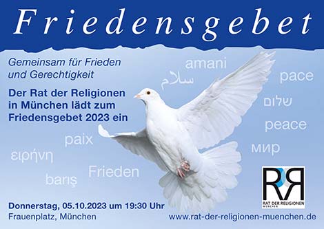 Friedensgebet am 05.10.2023 Postkarte